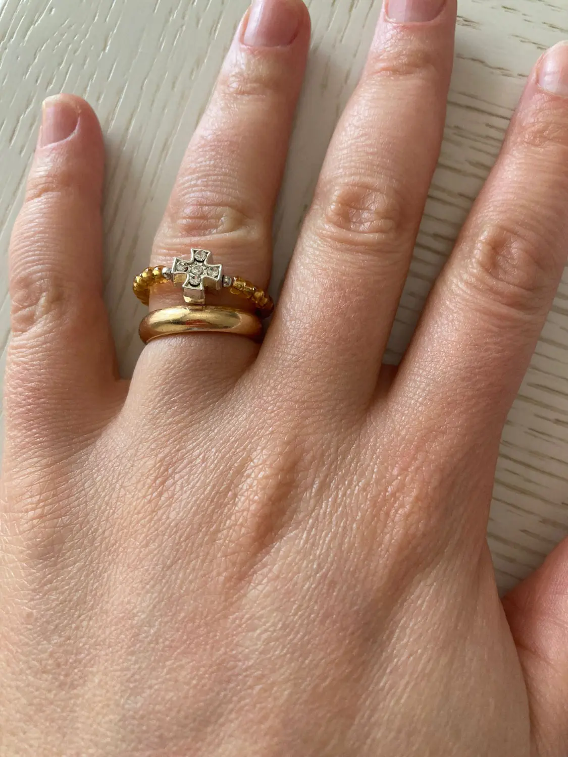 Anello Regolabile Croce