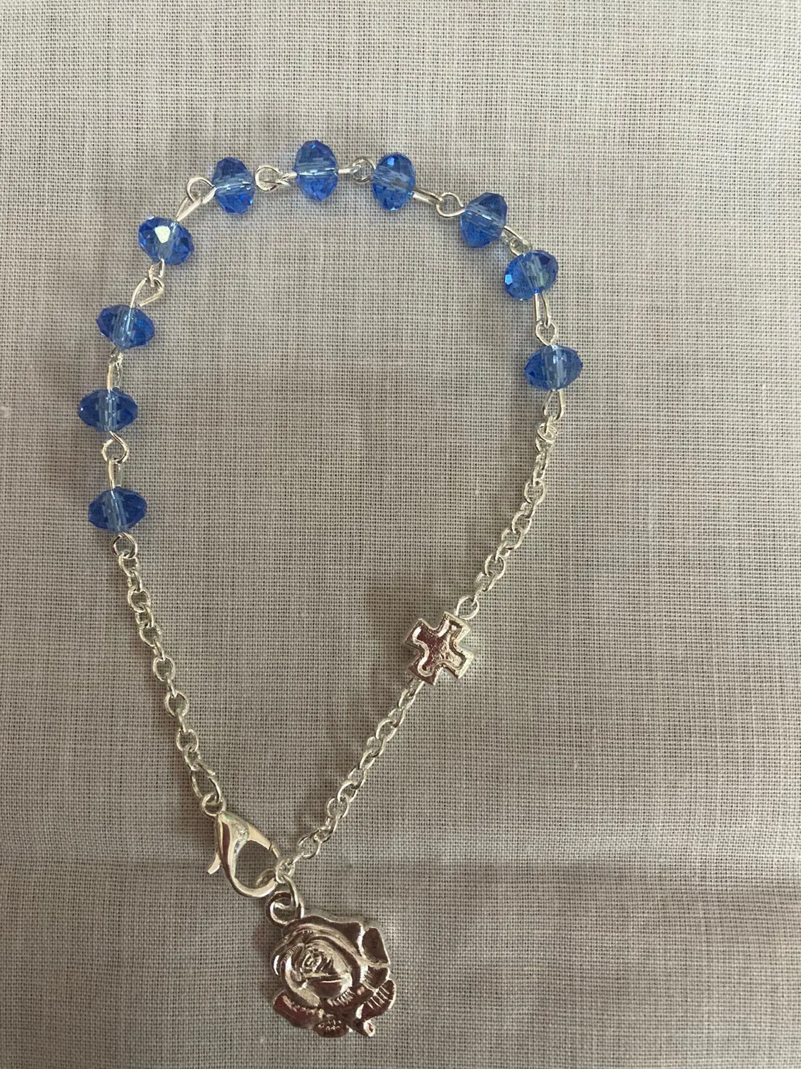 Bracciale Cristallo Azzurro 6