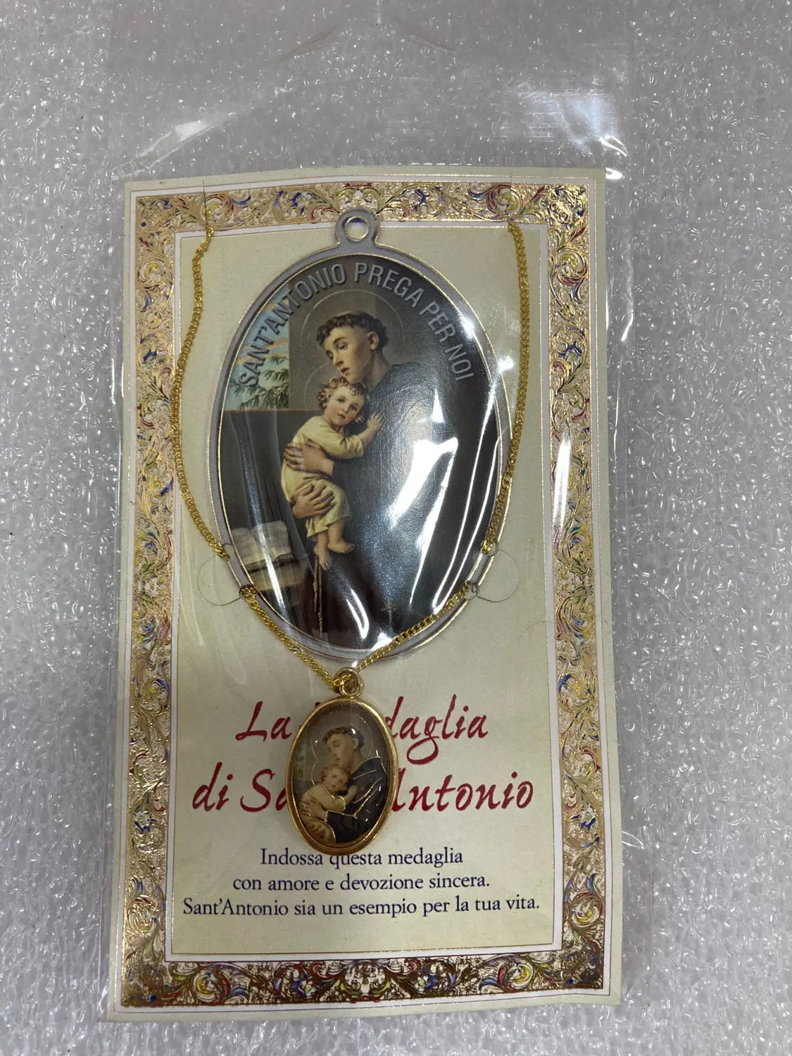 Collana Con Medaglia Di Sant'Antonio