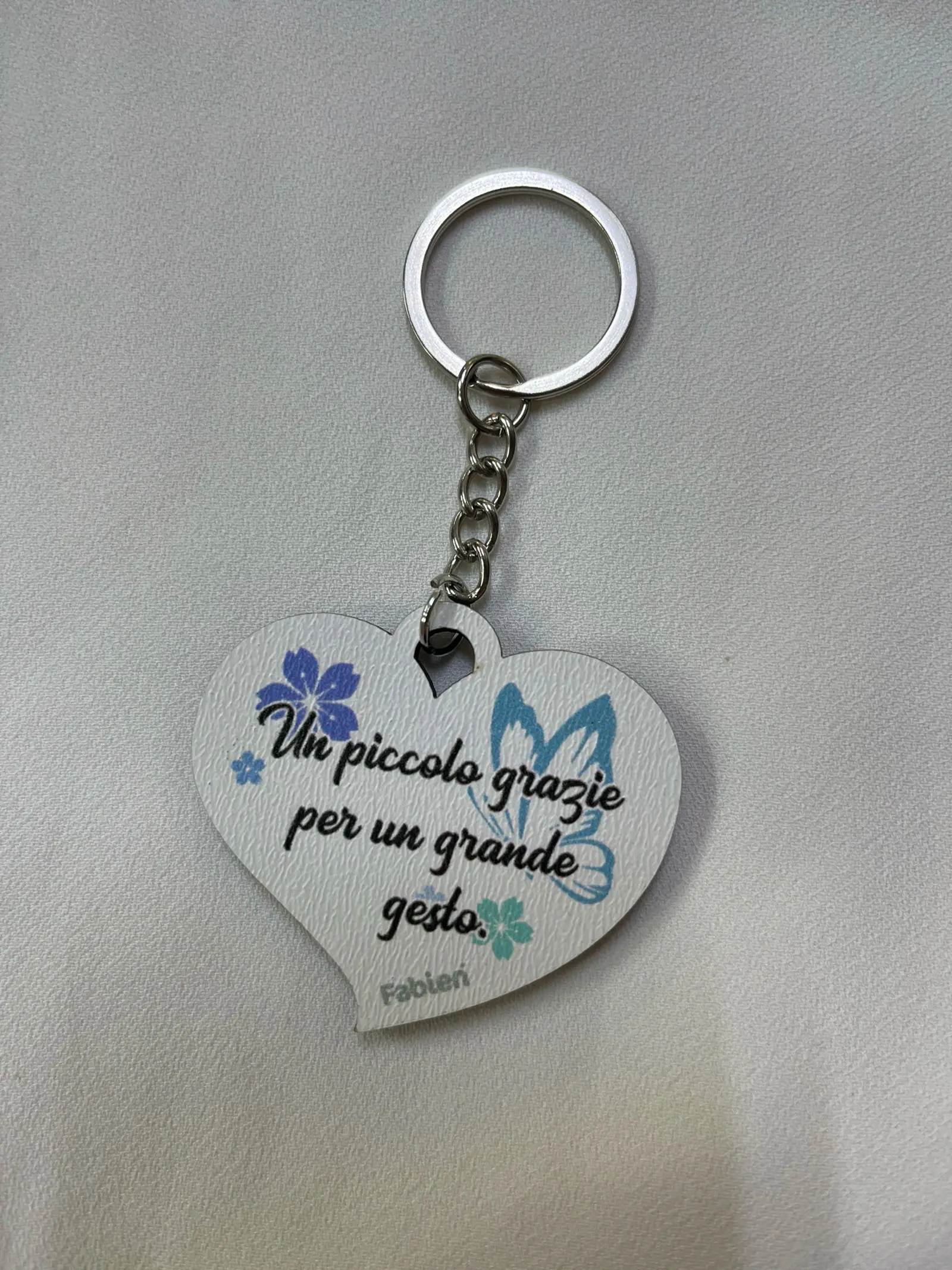 Portachiavi Cuore “Grazie”