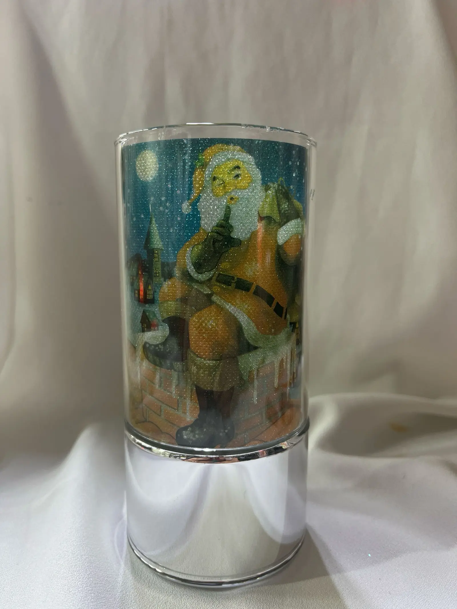 Lampada Cilindro Babbo Natale